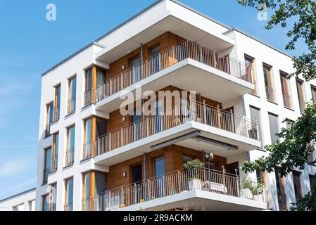 Casa appartamento moderno visto a Berlino, Germania Foto Stock