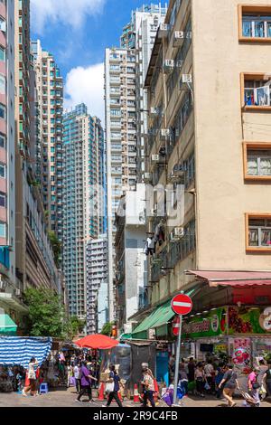 WAN Chai Street Market, centro città, Hong Kong, sar, Cina Foto Stock