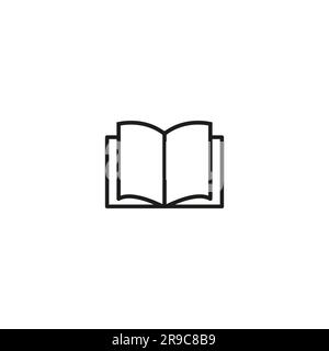 Vettore icona libro. aprire il vettore delle icone del libro. icona ebook Illustrazione Vettoriale