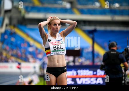 Chorchow, Polonia. 25 giugno 2023. Il belga Elise Vanderelst nella foto in azione durante i Campionati europei di atletica a squadre, a Chorchow, Slesia, Polonia, domenica 25 giugno 2023. Il Team Belgium partecipa alla prima divisione dal 23 al 25 giugno. BELGA PHOTO THOMAS WINDESTAM Credit: Belga News Agency/Alamy Live News Foto Stock
