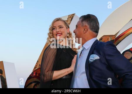 Taormina, Taormina. 24 giugno 2023. Taormina : 69° Festival del Cinema di Taormina. Nella foto: Amber Heard Credit: Independent Photo Agency/Alamy Live News Foto Stock