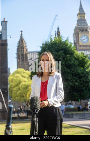 Londra, Inghilterra, Regno Unito. 26 giugno 2023. Il ministro per l'assistenza sociale HELEN WHATELY è visto a Westminster durante il round mattutino dei media. (Immagine di credito: © Tayfun salci/ZUMA Press Wire) SOLO USO EDITORIALE! Non per USO commerciale! Foto Stock