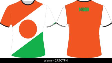 T-shirt dal design con Niger Flag Vector Illustrazione Vettoriale