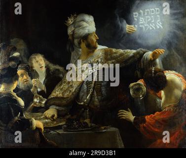 Rembrandt - Festa dei Belshazzars c.1635. 168x209 Foto Stock