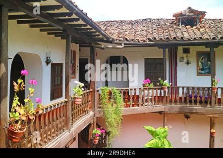 Splendida residenza tradizionale peruviana nella regione di Amazonas, Perù settentrionale, Sud America Foto Stock