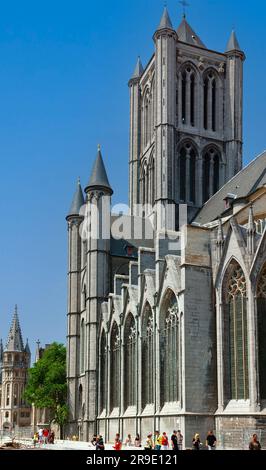 Gand, Belgio - 10 luglio 2010: Sint-Niklaaskerk. Chiesa di San Nicola, antica chiesa cattolica romana nel centro di Gand. Foto Stock