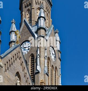 Brick-and-Stone St La chiesa di Stanislaus Kostka a Greenpoint è la più grande chiesa cattolica polacca di Brooklyn, costruita nel 1904 in stile neogotico. Foto Stock