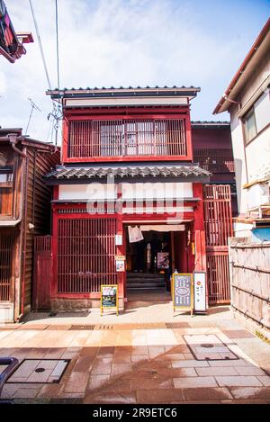 Il distretto di Geisha a Kanazawa, Giappone. Foto Stock