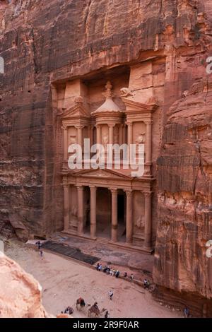 Petra, l'antica città scavata in pietra Foto Stock