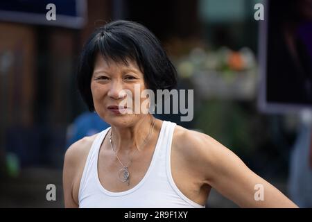Olivia Chow al Toronto Pride di Toronto, Ontario, Canada, il 25 giugno 2023, un giorno prima di essere eletta sindaco della città. Foto Stock