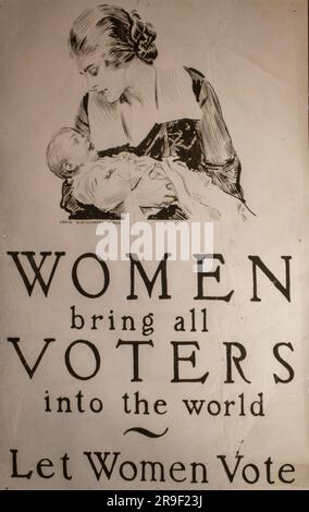 Il 19° emendamento le donne combattono per i diritti di voto mostra al National Constitution Center di Philadelphia PA Foto Stock