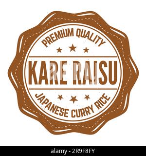 Timbro in gomma grunge Kare raisu su su sfondo bianco, illustrazione vettoriale Illustrazione Vettoriale