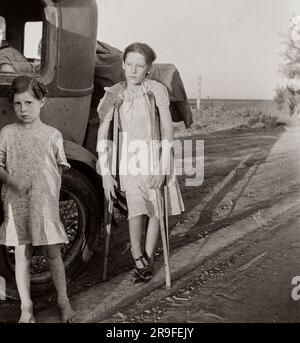 La fotografa Dorothea Lange fotografa l'America durante e dopo la grande depressione per la Farm Security Administration (FSA). Fotografia di Dorothea Lange Foto Stock