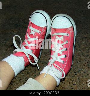 Nuova verniciatura a olio digitale con scarpe rosa Foto Stock