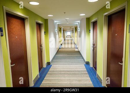 Macon Georgia, Holiday Inn Express & Suites Macon-West IHG hotel, corridoio, camere ospiti, interni interni interni Foto Stock