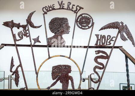 Macon Georgia, Harriet Tubman Museum of African American Art History Culture, opere d'arte Foto Stock