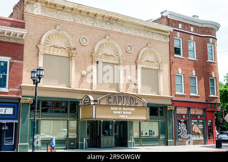 Macon, Georgia, skyline del centro storico restaurato, teatro Capitol Theatre, esterno, edifici, ingresso anteriore Foto Stock