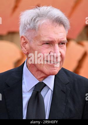Londra, Regno Unito. 26 giugno 2023. Harrison Ford all'Indiana Jones and the Dial of Destiny UK Premiere a Londra, Regno Unito, 26 giugno 2023. Foto di Stuart Hardy/ABACAPRESS.COM Credit: Abaca Press/Alamy Live News Foto Stock