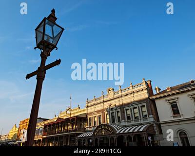 Ballarat Australia / /The Ballarat Mining Exchange and Old Colonial Hall in Lydiard Street. L'edificio Mining Exchange è stato costruito nel 1887-89 e il Foto Stock