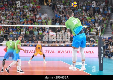 Klemen Cebulj (Slovenia). Campionato del mondo di pallavolo 2022. Quarti di finale Foto Stock