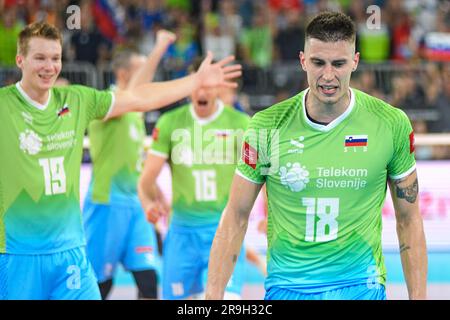 Klemen Cebulj (Slovenia). Campionato del mondo di pallavolo 2022. Quarti di finale Foto Stock