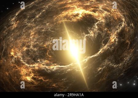 La nascita dell'illustrazione 3d del Sole Foto Stock