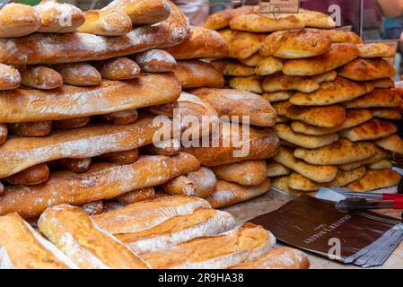 borough High Street,cibo fatto in casa,regno unito,take away,bancarelle del mercato,attrazioni di londra,london bridge,attrazione di londra,londra,londra UK,1756,borough, Foto Stock