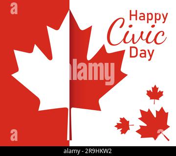 Civic Holiday Canada. Federal Canadian. Concetto di vacanza. Banner Web modello. Vettore Illustrazione Vettoriale