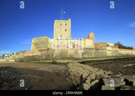 Fort Vauban situato sopra la grande Plage. Elencato come monumento storico. Fouras, Charente-Maritime, Francia Foto Stock