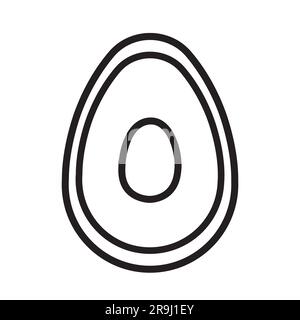 icona profilo avocado illustrazione vettoriale di frutta e verdura isolata su bianco Illustrazione Vettoriale