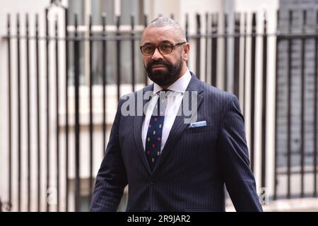 Londra, Inghilterra, Regno Unito. 27 giugno 2023. JAMES ABILMENTE, Segretario degli Esteri, visto a Downing Street dopo la riunione del Gabinetto. (Immagine di credito: © Thomas Krych/ZUMA Press Wire) SOLO USO EDITORIALE! Non per USO commerciale! Foto Stock