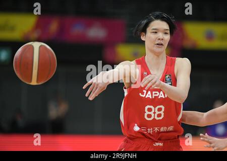 Sydney, Australia. 27 giugno 2023. Himawari Akaho della squadra giapponese di pallacanestro femminile ha visto in azione durante la FIBA Women's Asia Cup Division 2023 Una partita tra Filippine e Giappone al Quay Centre. Punteggio finale; Giappone 95:57 Filippine. (Foto di Luis Veniegra/SOPA Images/Sipa USA) credito: SIPA USA/Alamy Live News Foto Stock