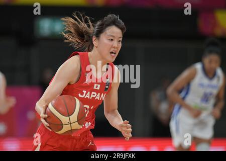 Sydney, Australia. 27 giugno 2023. Aika Hirashita della squadra giapponese di pallacanestro femminile ha visto in azione durante la FIBA Women's Asia Cup Division 2023 Una partita tra Filippine e Giappone al Quay Centre. Punteggio finale; Giappone 95:57 Filippine. (Foto di Luis Veniegra/SOPA Images/Sipa USA) credito: SIPA USA/Alamy Live News Foto Stock