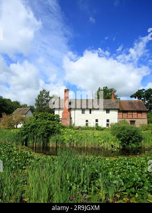 Lower Brockhampton Manor House Bringsty vicino a Bromyard, Herefordshire, Inghilterra, Regno Unito. Foto Stock