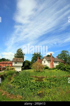 Lower Brockhampton Manor House Bringsty vicino a Bromyard, Herefordshire, Inghilterra, Regno Unito. Foto Stock