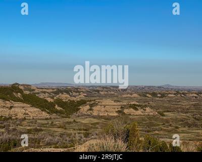 Le colline calcaree e le montagne del Theodore Roosevelt National Park nel North Dakota. Foto Stock