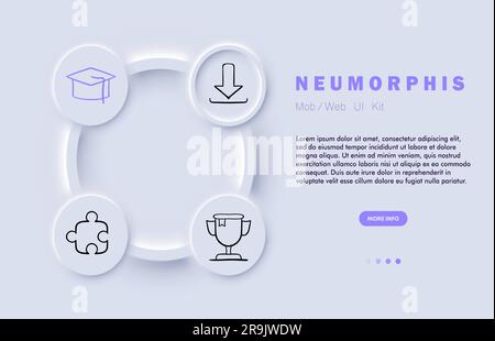 Illustrazione che rappresenta l'apprendimento online, mostra un ambiente digitale con un computer o un tablet, risorse didattiche e un'aula virtuale. Illustrazione Vettoriale