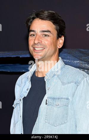 Julian Bugier partecipa alla premiere "Indiana Jones and the Dial of Destiny" al le Grand Rex il 26 giugno 2023 a Parigi, in Francia. Foto Stock