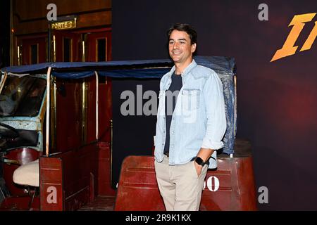 Julian Bugier partecipa alla premiere "Indiana Jones and the Dial of Destiny" al le Grand Rex il 26 giugno 2023 a Parigi, in Francia. Foto Stock