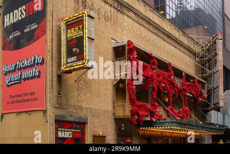 Cartello musicale di Hadestown al Walter Kerr Theatre Broadway Manhattan NYC Foto Stock
