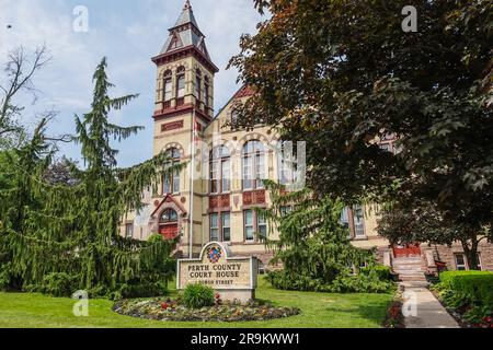 Tribunale della contea di Perth, Huron Street, Stratford, Ontario, Canada Foto Stock