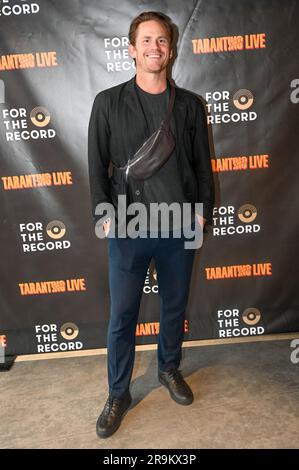 Riverside Studios, Londra, Regno Unito. 27 giugno 2023. Declan Bennett partecipa alla serata Press di Tarantino Live: Fox Force Five e The Tyranny of Evil Men ai Riverside Studios. Credito: Vedere li/Picture Capital/Alamy Live News Foto Stock