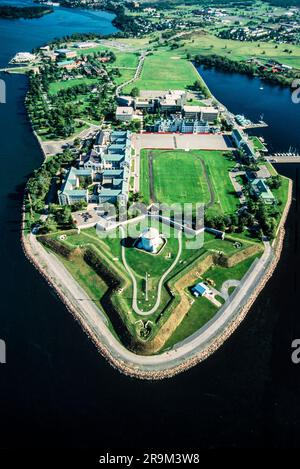 Immagine aerea di Old Fort Henry, Kingston, Ontario, Canada Foto Stock