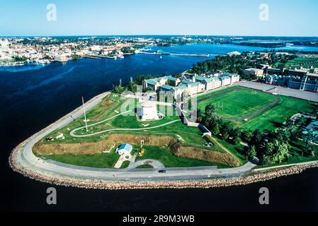 Immagine aerea di Old Fort Henry, Kingston, Ontario, Canada Foto Stock