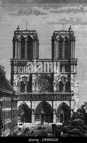 Geografia / viaggi storici, Francia, città e comunità, Parigi, chiese, cattedrale di Notre Dame de Paris, IL COPYRIGHT DELL'ARTISTA NON DEVE ESSERE CANCELLATO Foto Stock