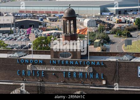 Tilbury Essex, Inghilterra, Regno Unito, 1 giugno 2023. Port of London Authority, edificio del London International Cruise Terminal. Foto Stock