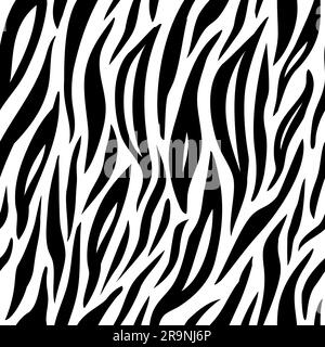 Design a zebra vettoriale senza cuciture. Colorata stampa animalier Illustrazione Vettoriale