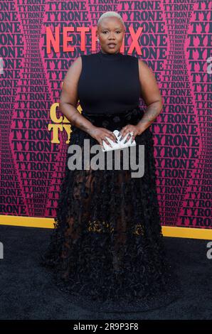 Hollywood, California. 27 giugno 2023. Hamzaa alla premiere di Netflix 'They cloned Tyrone' all'Hollywood Post 43 - American Legion a Hollywood, California, il 27 giugno 2023. Crediti: Faye Sadou/Media Punch/Alamy Live News Foto Stock