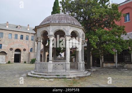 Il monastero di Iviron è un monastero costruito sul Monte Athos Foto Stock