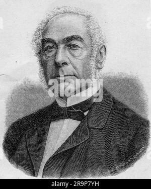 Simson, Martin Eduard von, 10.11.1810 - 2,5.1899, avvocato/giurista e politico tedesco, ritratto, ADDITIONAL-RIGHTS-CLEARANCE-INFO-NOT-AVAILABLE Foto Stock